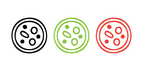  Biological Cell Icon - Vector Microscopic Illustration