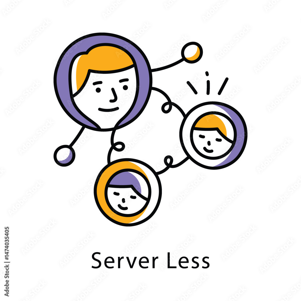 Poster server less vector filled outline style icon. eps 10 file