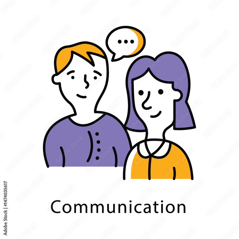 Poster communication vector filled outline style icon. eps 10 file