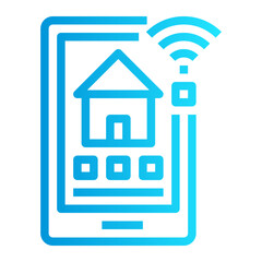 icon smart home with style gradient