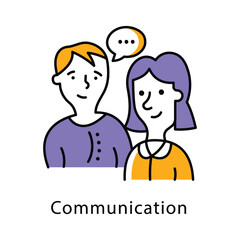 Naklejka premium Communication Vector filled Outline Style Icon. Eps 10 File 