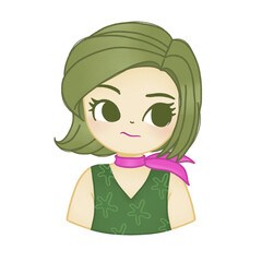 little girl in a dress