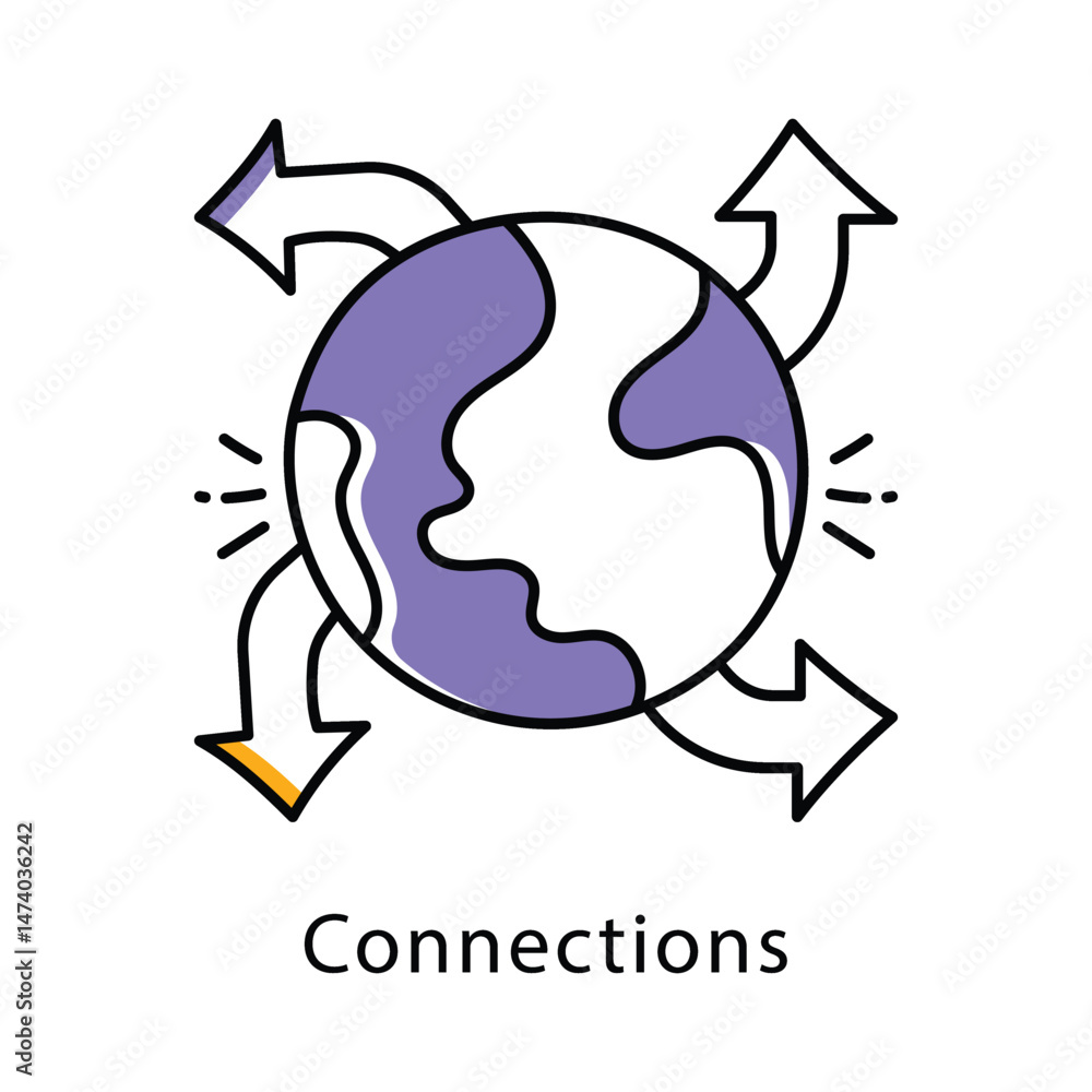 Poster connections vector filled outline style icon. eps 10 file