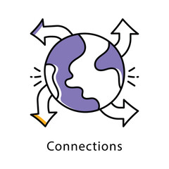 Connections Vector filled Outline Style Icon. Eps 10 File 