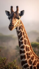 Obraz premium Giraffe close up in natural environment
