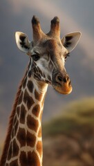 Fototapeta premium Giraffe portrait in natural outdoor light