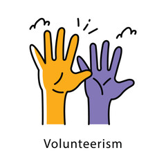 Volunteerism Vector filled Outline Style Icon. Eps 10 File 