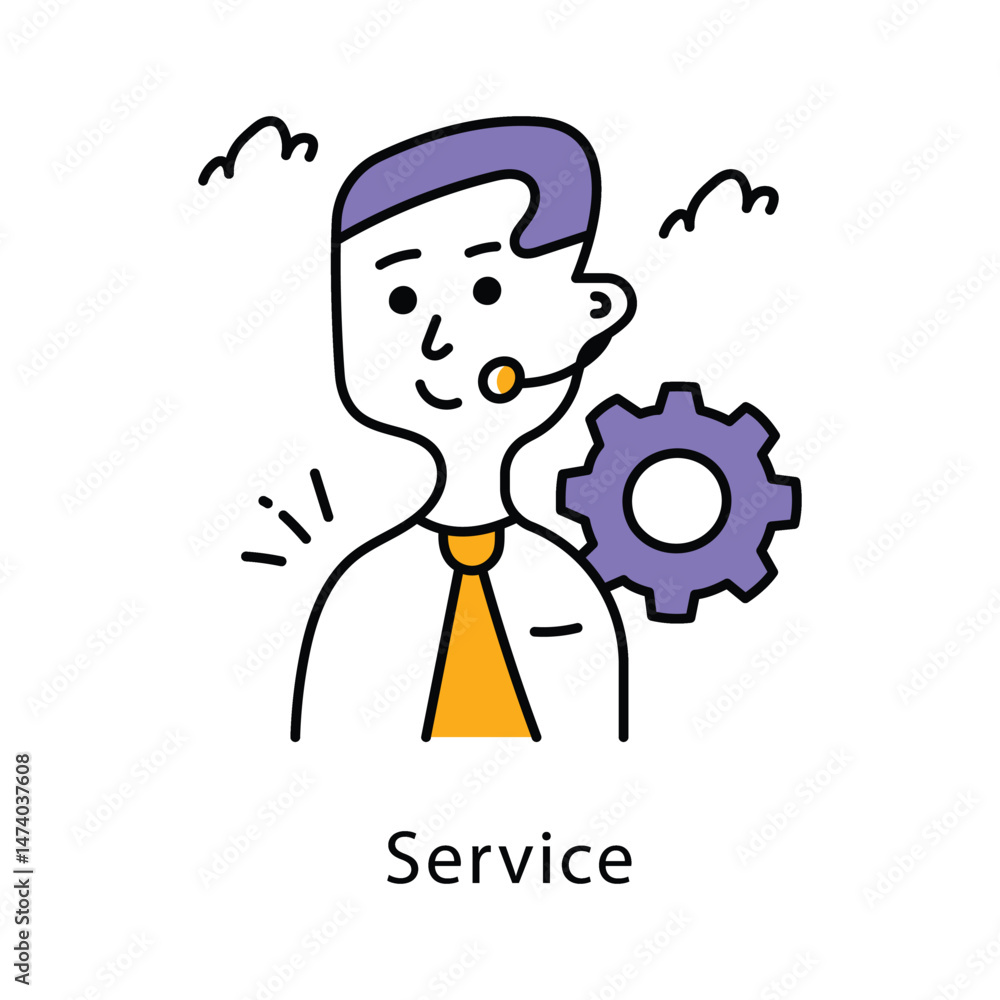 Poster service vector filled outline style icon. eps 10 file