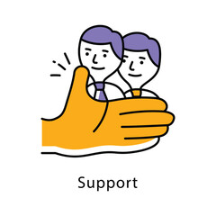 Support Vector filled Outline Style Icon. Eps 10 File 