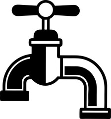 water tap isolated on white