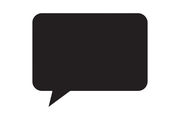 Naklejka premium High-Contrast Chat Symbol – Minimalist Silhouette Design