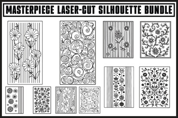 Floral Laser Cut Silhouette Panels