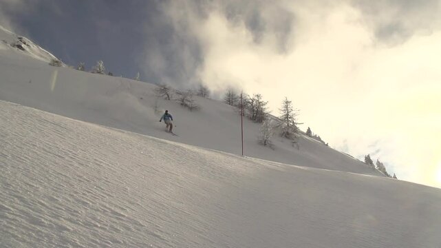 Ski freeride grosse poudreuse