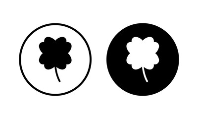 Clover icon vector illustration. clover sign and symbol. four leaf clover icon.