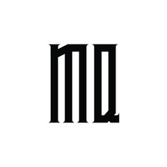 MQ monogram logo design letter text name symbol monochrome logotype alphabet character simple logo