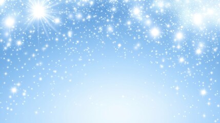 Fototapeta premium Sparkling Starry Sky Background with Soft Blue Gradient and Bright Twinkling Lights for Creative Projects