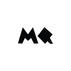 MQ monogram logo design letter text name symbol monochrome logotype alphabet character simple logo