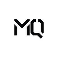 MQ monogram logo design letter text name symbol monochrome logotype alphabet character simple logo