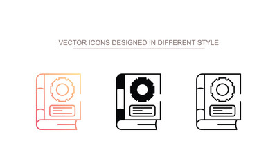 Adult Book icon design with white background stock illustration