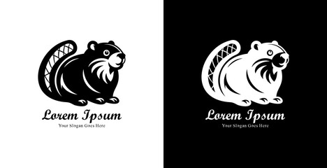Guinea pig logo design with modern style