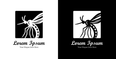 Mosquito shaped logo design combined with a square
