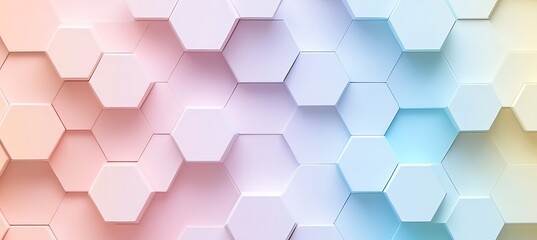 A pastel-colored geometric background with softly rounded hexagons 