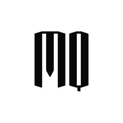MQ monogram logo design letter text name symbol monochrome logotype alphabet character simple logo