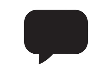 Message Silhouette &ndash; Solid Black Design