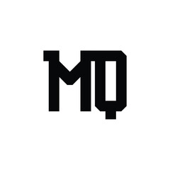 MQ monogram logo design letter text name symbol monochrome logotype alphabet character simple logo