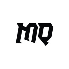 MQ monogram logo design letter text name symbol monochrome logotype alphabet character simple logo