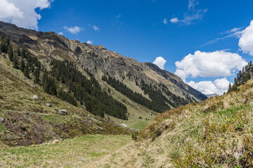 Obraz premium Garnerabach valley, Gaschurn, Austria.