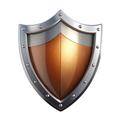 Strong Metal Shield Security Protection Safety Icon isolated on transparent background