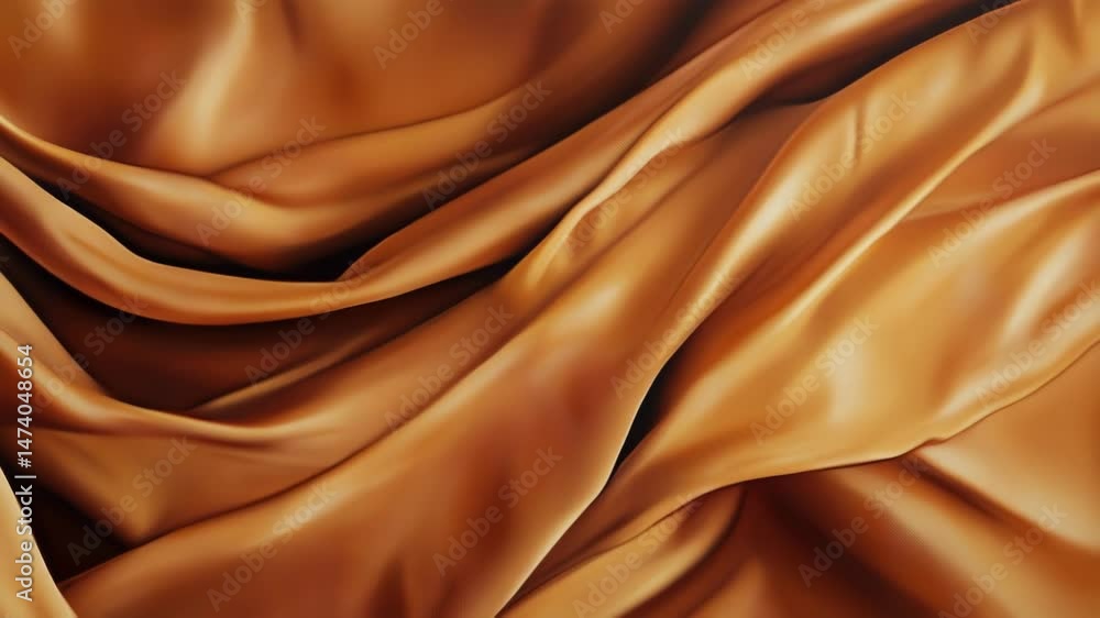 Poster A close-up shot of a piece of brown fabric with intricate texture and pattern