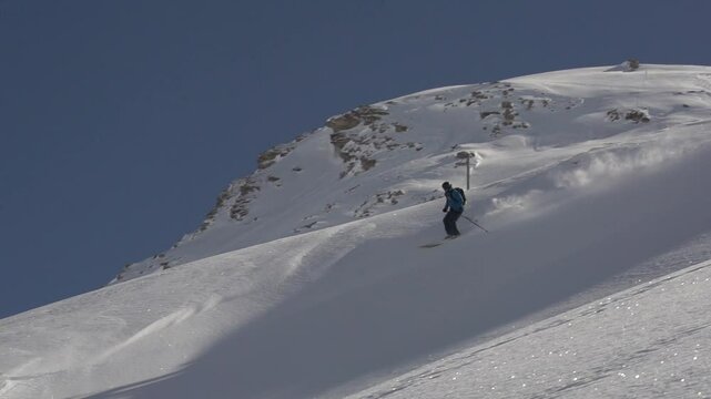 Saut de ski freeride
