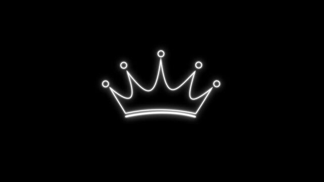 neon crown isolated 