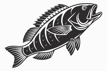 wrasse sihouette black vector