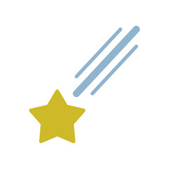 流れ星のアイコンイラスト