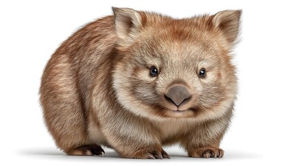 Adorable Baby Wombat Aussie Wildlife CloseUp.