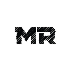 MR monogram logo design letter text name symbol monochrome logotype alphabet character simple logo