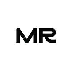 MR monogram logo design letter text name symbol monochrome logotype alphabet character simple logo