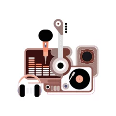 Fotobehang Recording Studio Graphic Design ©  danjazzia