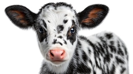 Obraz premium Adorable Belted Galloway Calf with Studio Shot.