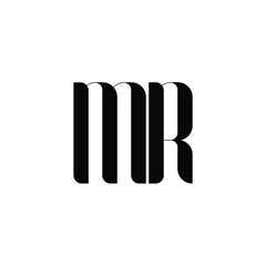 MR monogram logo design letter text name symbol monochrome logotype alphabet character simple logo