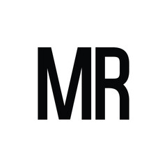 MR monogram logo design letter text name symbol monochrome logotype alphabet character simple logo