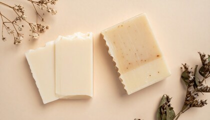 Handcrafted organic soap bars natural skincare minimalist aesthetic home spa close-up eco-friendly lifestyle