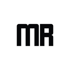 MR monogram logo design letter text name symbol monochrome logotype alphabet character simple logo