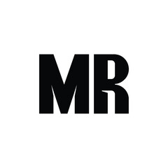 MR monogram logo design letter text name symbol monochrome logotype alphabet character simple logo