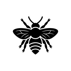 creative details Bee icon Vector Illustration