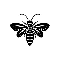 creative details Bee icon Vector Illustration