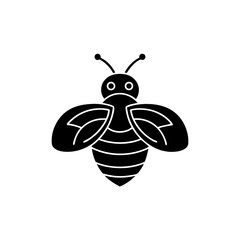creative details Bee icon Vector Illustration